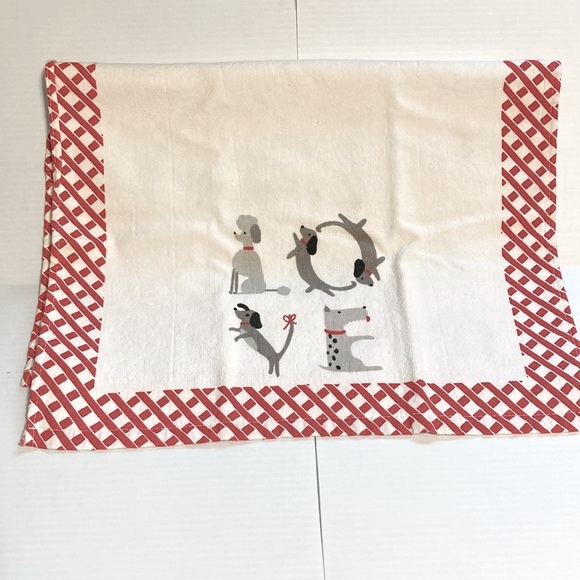 CASABA Dachshund  Poodle Terrier LOVE Kitchen Towel Cotton 26 x 17 in Set of 2 - Picture 6 of 9